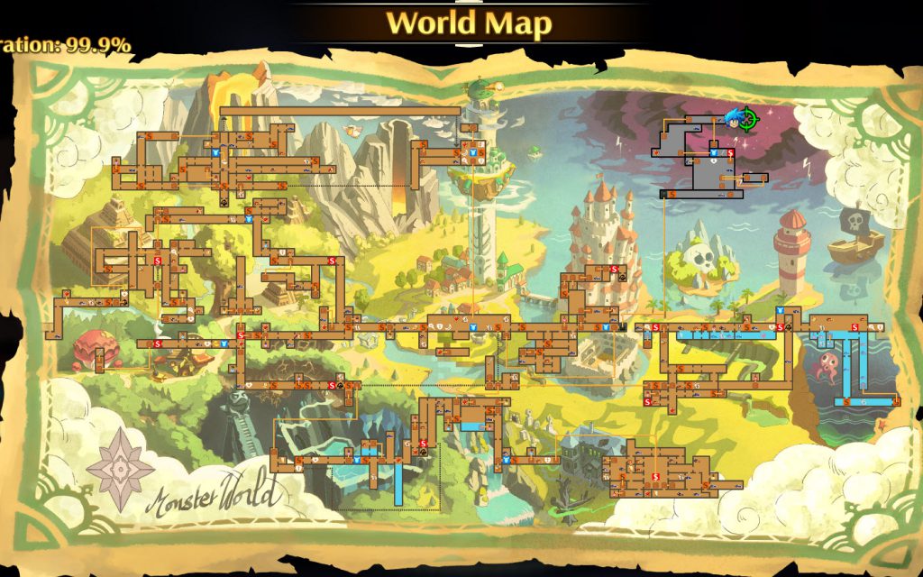 map Monster Boy And The Cursed Kingdom